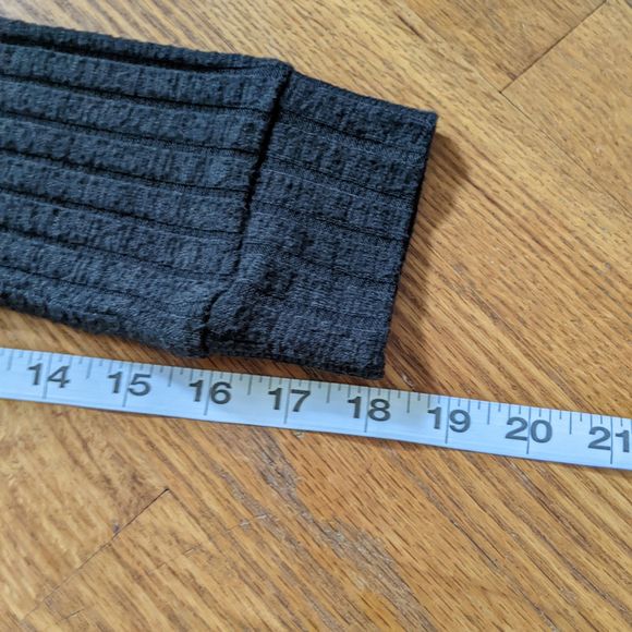 Derek Heart Gray Mockneck Sweater with Faux Shirt Tail - Picture 7 of 14